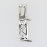 Sterling Silver Semi Mount Pendant Setting Cushion CU 18x13mm 5323 - Syzjewelry